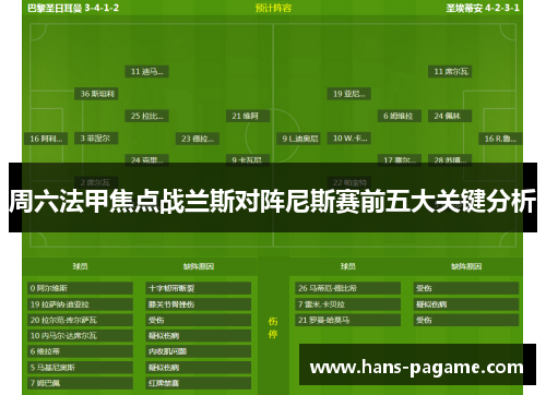 周六法甲焦点战兰斯对阵尼斯赛前五大关键分析