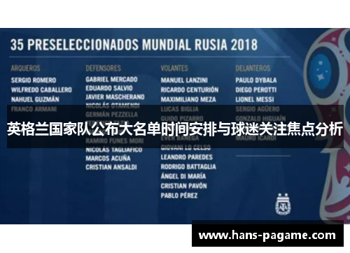 英格兰国家队公布大名单时间安排与球迷关注焦点分析 英格兰国家队公布大名单时间安排与球迷关注焦点分析